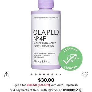 No.4P Blonde Enhancer™M Toning
Purple Shampoo